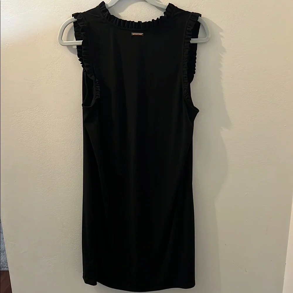 MICHAEL Michael Kors Black Shift Dress with Ruffle Details - Picture 6 of 6
